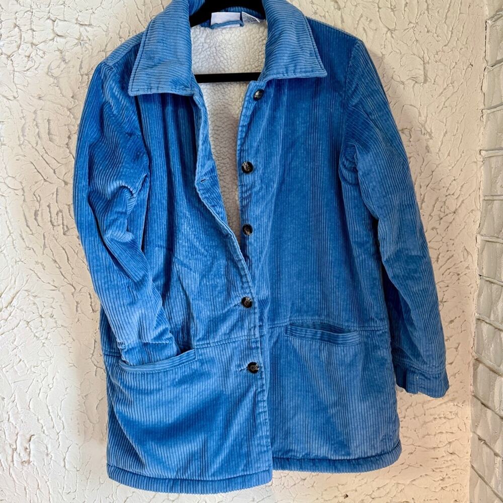 Vintage Blair Blue Corduroy Teddy Jacket - Picture 9 of 13